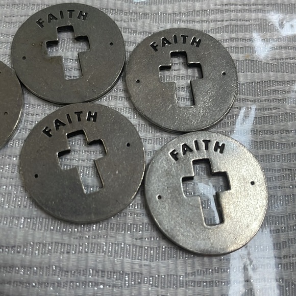 Faith Cross Blessing Rings for Necklaces, Bracelets, Keychains, Tokens - Picture 3 of 3